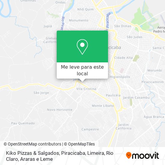 Kiko Pizzas & Salgados mapa