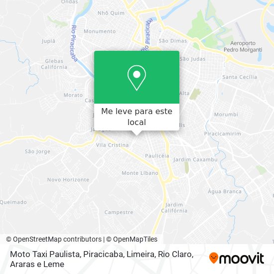 Moto Taxi Paulista mapa
