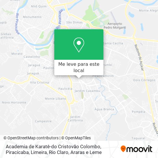 Academia de Karatê-do Cristovão Colombo mapa