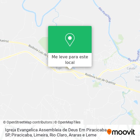 Igreja Evangelica Assembleia de Deus Em Piracicaba SP mapa