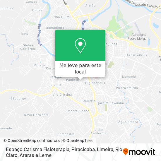 Espaço Carisma Fisioterapia mapa
