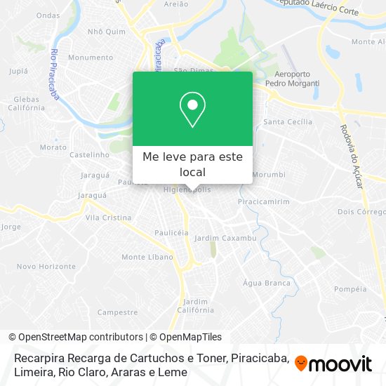 Recarpira Recarga de Cartuchos e Toner mapa