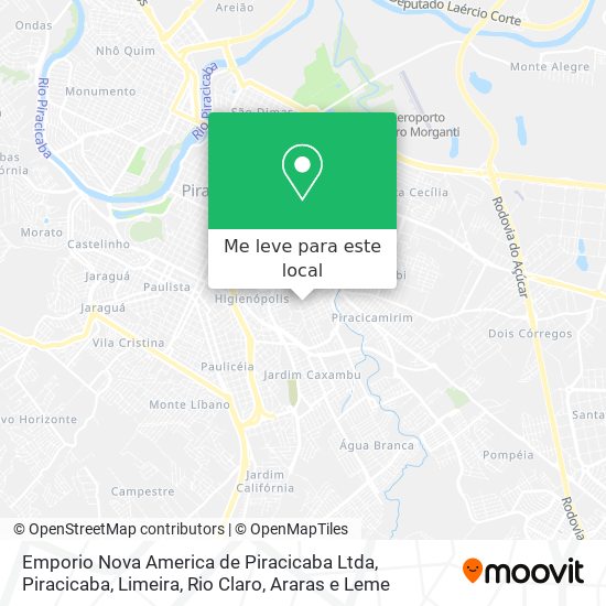 Emporio Nova America de Piracicaba Ltda mapa