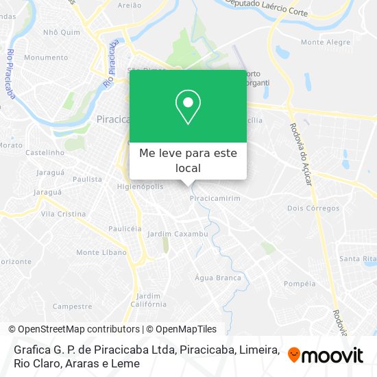 Grafica G. P. de Piracicaba Ltda mapa