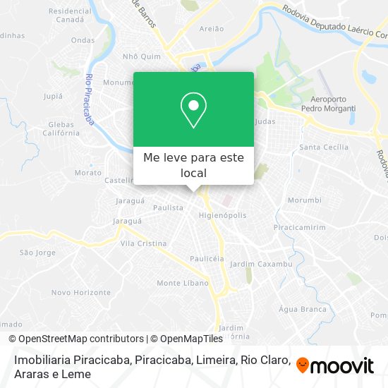 Imobiliaria Piracicaba mapa