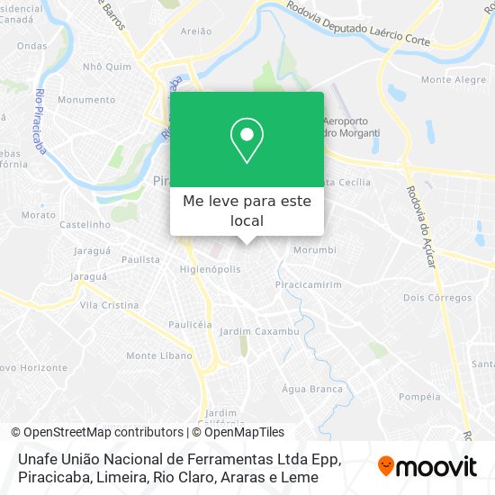 Unafe União Nacional de Ferramentas Ltda Epp mapa