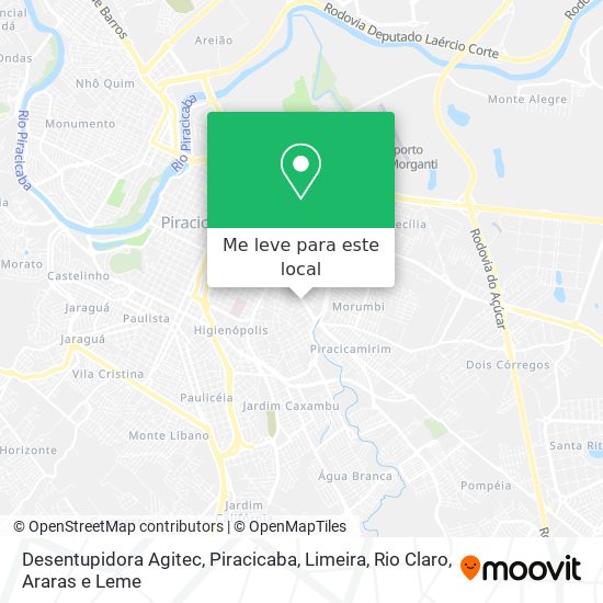 Desentupidora Agitec mapa