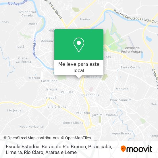 Escola Estadual Barão do Rio Branco mapa