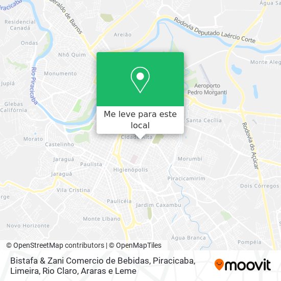 Bistafa & Zani Comercio de Bebidas mapa