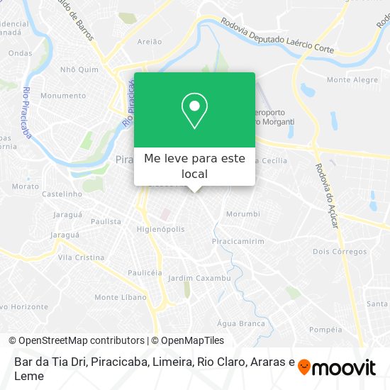 Bar da Tia Dri mapa