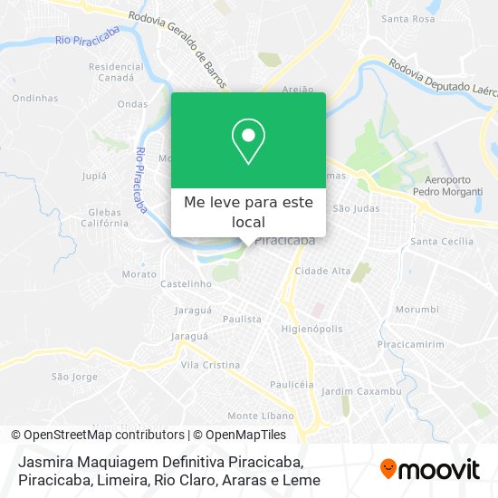 Jasmira Maquiagem Definitiva Piracicaba mapa