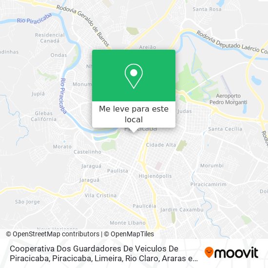 Cooperativa Dos Guardadores De Veiculos De Piracicaba mapa
