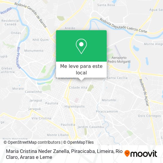 Maria Cristina Neder Zanella mapa