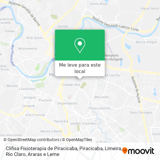 Clifisa Físioterapia de Piracicaba mapa