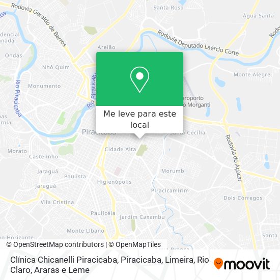 Clínica Chicanelli Piracicaba mapa