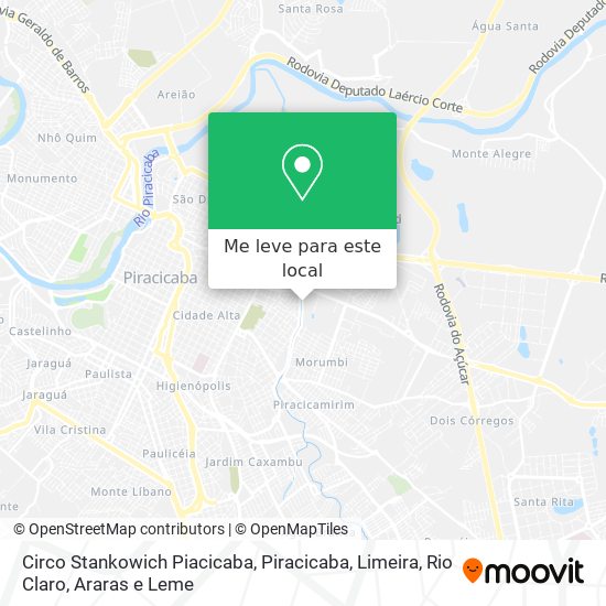 Circo Stankowich Piacicaba mapa