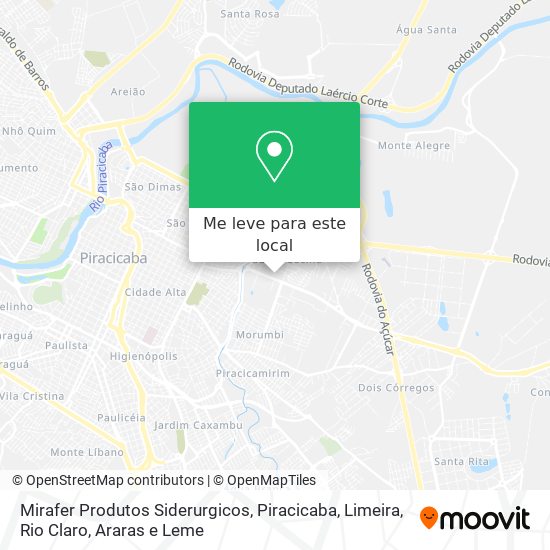 Mirafer Produtos Siderurgicos mapa