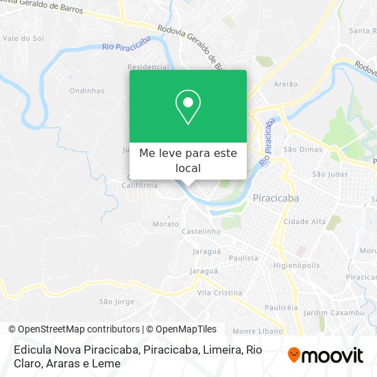 Edicula Nova Piracicaba mapa