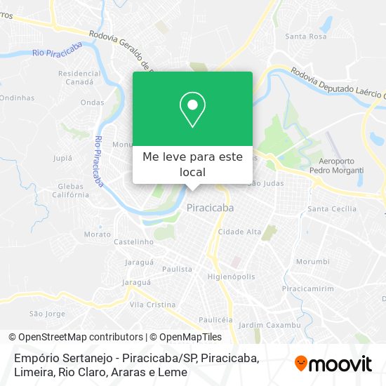 Empório Sertanejo - Piracicaba / SP mapa