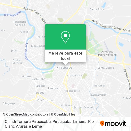 Chindi Tamora Piracicaba mapa