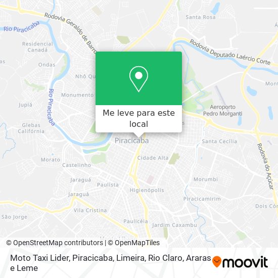 Moto Taxi Lider mapa