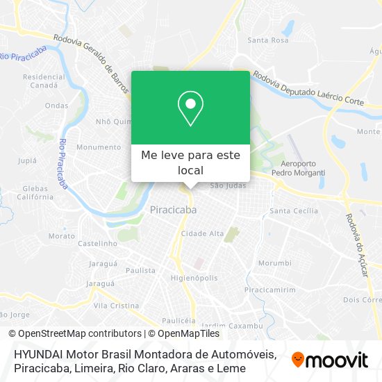 HYUNDAI Motor Brasil Montadora de Automóveis mapa