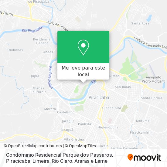 Condominio Residencial Parque dos Passaros mapa