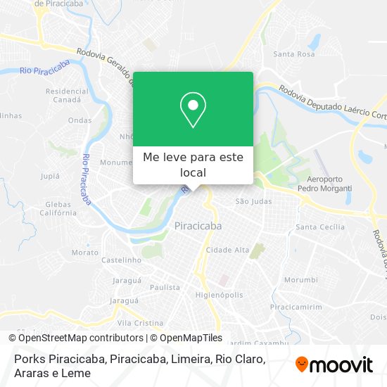 Porks Piracicaba mapa