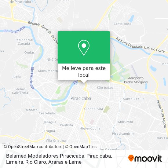 Belamed Modeladores Piracicaba mapa