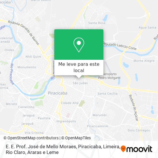 E. E. Prof. José de Mello Moraes mapa