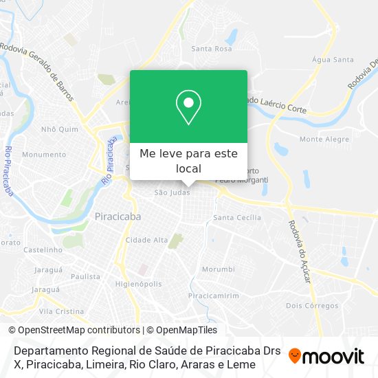 Departamento Regional de Saúde de Piracicaba Drs X mapa
