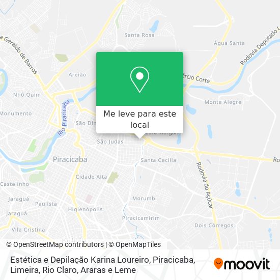 Estética e Depilação Karina Loureiro mapa