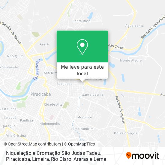 Niquelação e Cromação São Judas Tadeu mapa