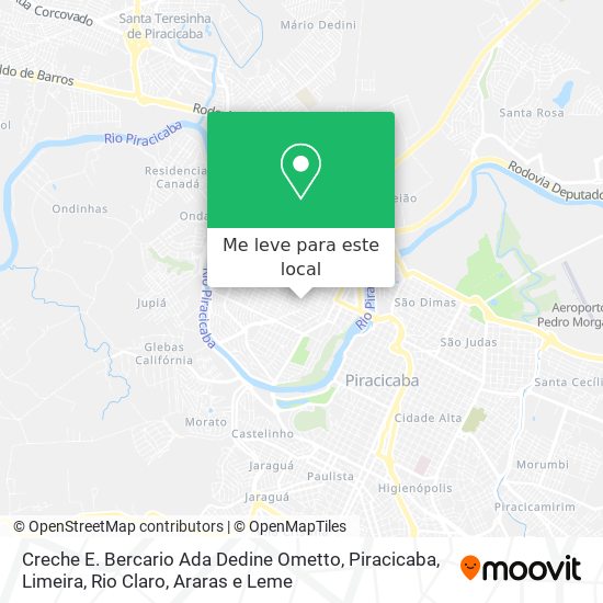 Creche E. Bercario Ada Dedine Ometto mapa