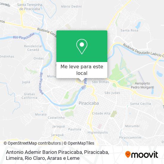 Antonio Ademir Barion Piracicaba mapa