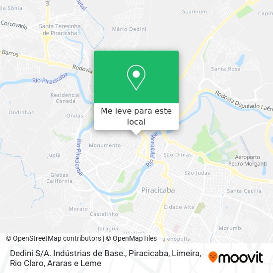 Dedini S / A. Indústrias de Base. mapa