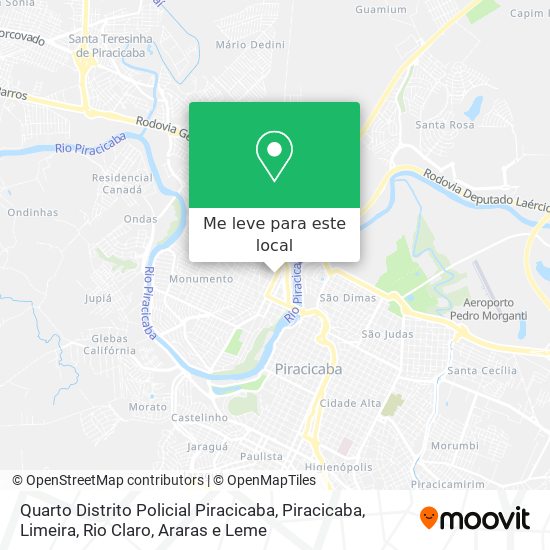 Quarto Distrito Policial Piracicaba mapa