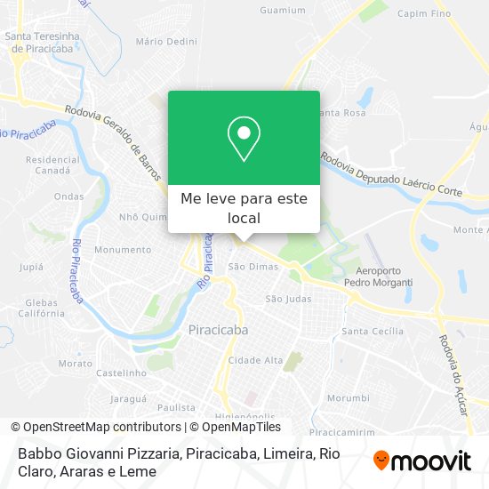 Babbo Giovanni Pizzaria mapa