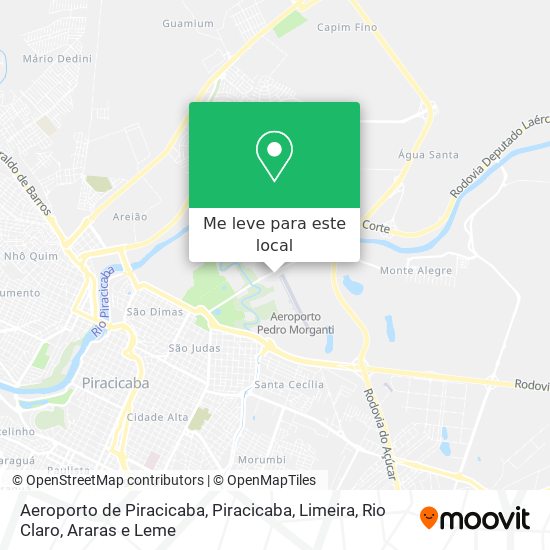 Aeroporto de Piracicaba mapa