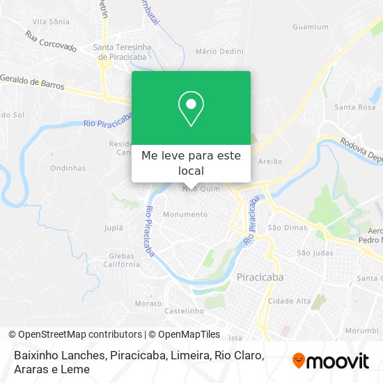 Baixinho Lanches mapa