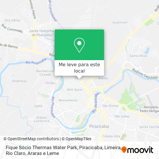 Fique Sócio Thermas Water Park mapa