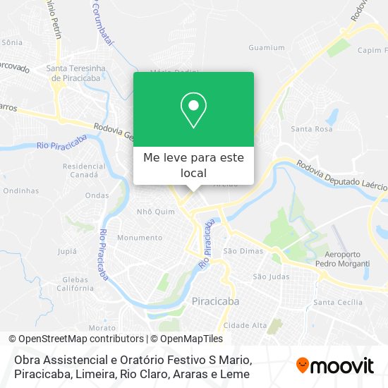 Obra Assistencial e Oratório Festivo S Mario mapa