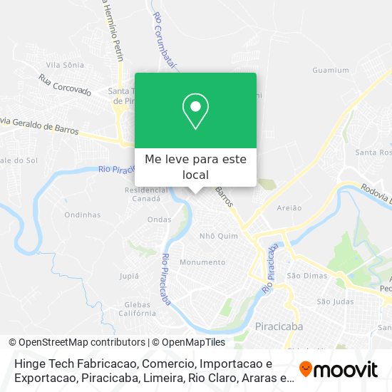 Hinge Tech Fabricacao, Comercio, Importacao e Exportacao mapa