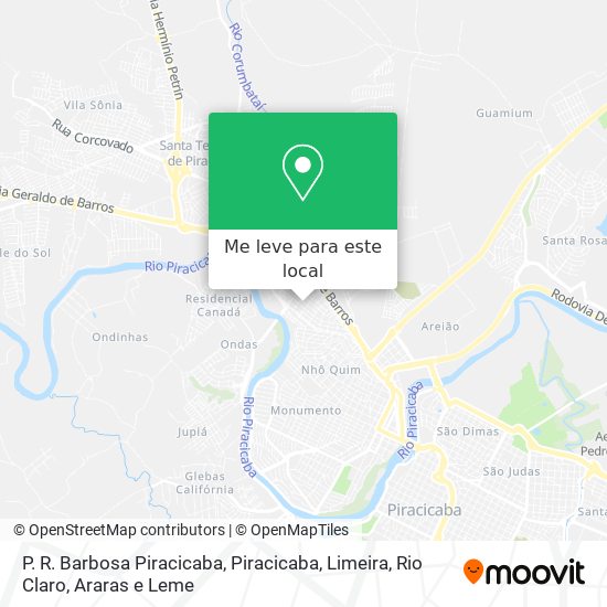 P. R. Barbosa Piracicaba mapa