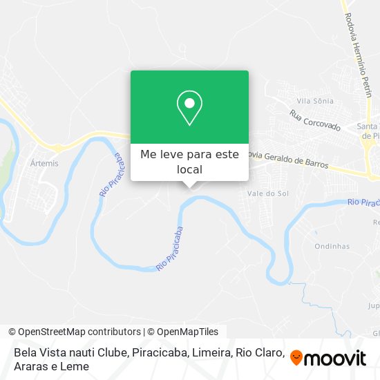 Bela Vista nauti Clube mapa