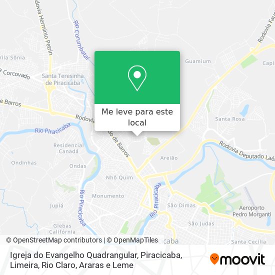 Igreja do Evangelho Quadrangular mapa