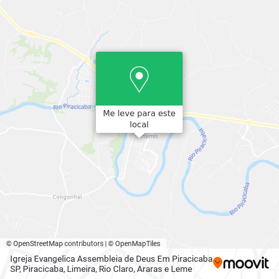 Igreja Evangelica Assembleia de Deus Em Piracicaba SP mapa