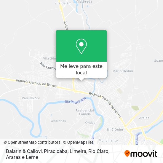 Balarin & Callovi mapa