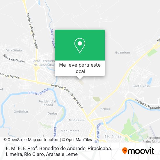 E. M. E. F. Prof. Benedito de Andrade mapa