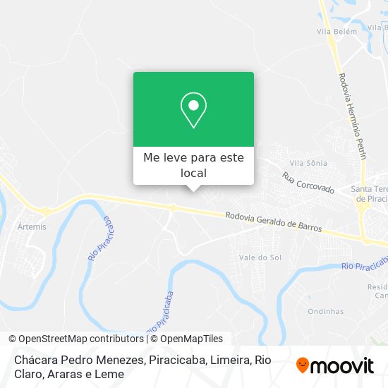 Chácara Pedro Menezes mapa